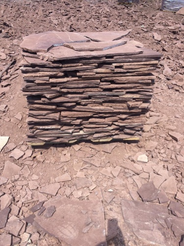 Плитняк лемезит бордовый для цоколя 1,5-2 см купить в Магнитогорске